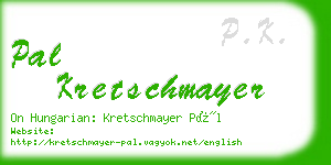 pal kretschmayer business card